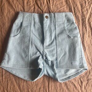 Women's Hammies Retro Corduroy Powder Blue Spring Shorts Size 26